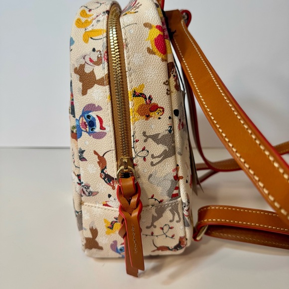 NWT. Disney Dogs Dooney & Bourke Bag - Santa Tails Backpack. Disney leather bag - Picture 9 of 16